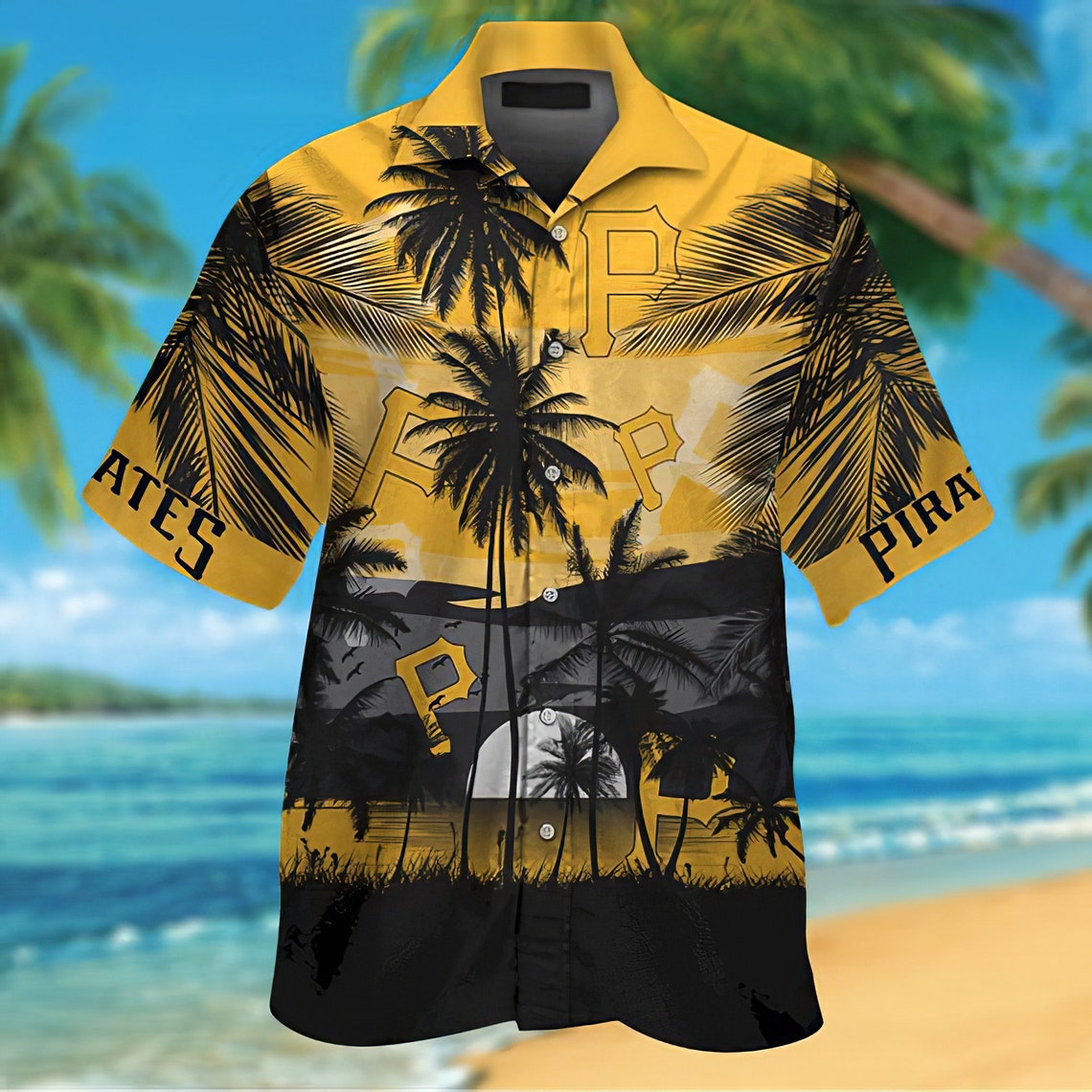 Pittsburgh Pirates Hawaii Shirt Fireball Button Hawaiian Etsy
