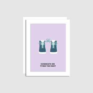 Faire le noeud (bottes) - carte de mariage - carte de mariage drôle - aventure de mariage - carte de mariage de félicitations - fabriqué à Banff - carte Banff