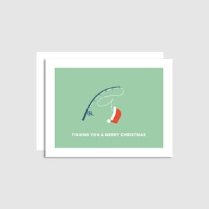 Vous pêcher un joyeux Noël - carte de Noël - vacances - carte de Noël Punny - carte de Noël drôle - amateur de poisson - fabriqué à Banff