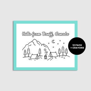 Color-In Postcard Pack - Banff Postcard - Banff National Park Postcard - Postcard Pack - Banff Souvenir - Made in Banff - 12 Postcards - 4x6