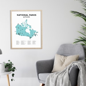 Impresión de mapas de los Parques Nacionales Canadienses - Arte de Banff, Montañas Rocosas