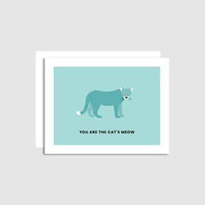 Cat’s Meow - Carte de Saint-Valentin - Carte d’anniversaire - Romantique - Carte Punny Valentines - Funny Valentines - Carte Cougar - Carte Banff