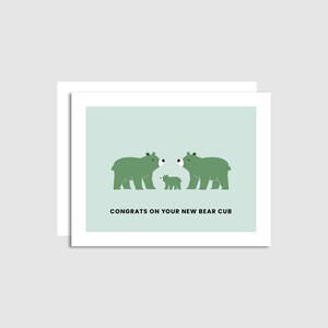 New Bear Cub - New Baby Card - Funny Baby Card - Congratulations Baby Card - Greeting Card - Made in Canada - Made in Banff - Banff Card