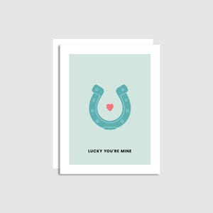 Vous avez de la chance, carte de fer à cheval - carte de Saint Valentin - carte de cowboy - carte d'anniversaire - romantique - carte de Saint Valentin Punny - Saint Valentin drôle