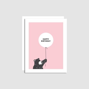 Bear Birthday Pink - Birthday Card - Funny Birthday Card - Punny Birthday Card - Adventure Birthday - Made in Banff