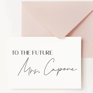 Carte de douche nuptiale personnalisée, carte de douche nuptiale personnalisée pour soeur, carte de future Mme, carte de mariage avec nom personnalisé, carte de future mariée pour elle