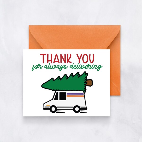 Christmas Card for Delivery Drive: Holiday Thank You Card