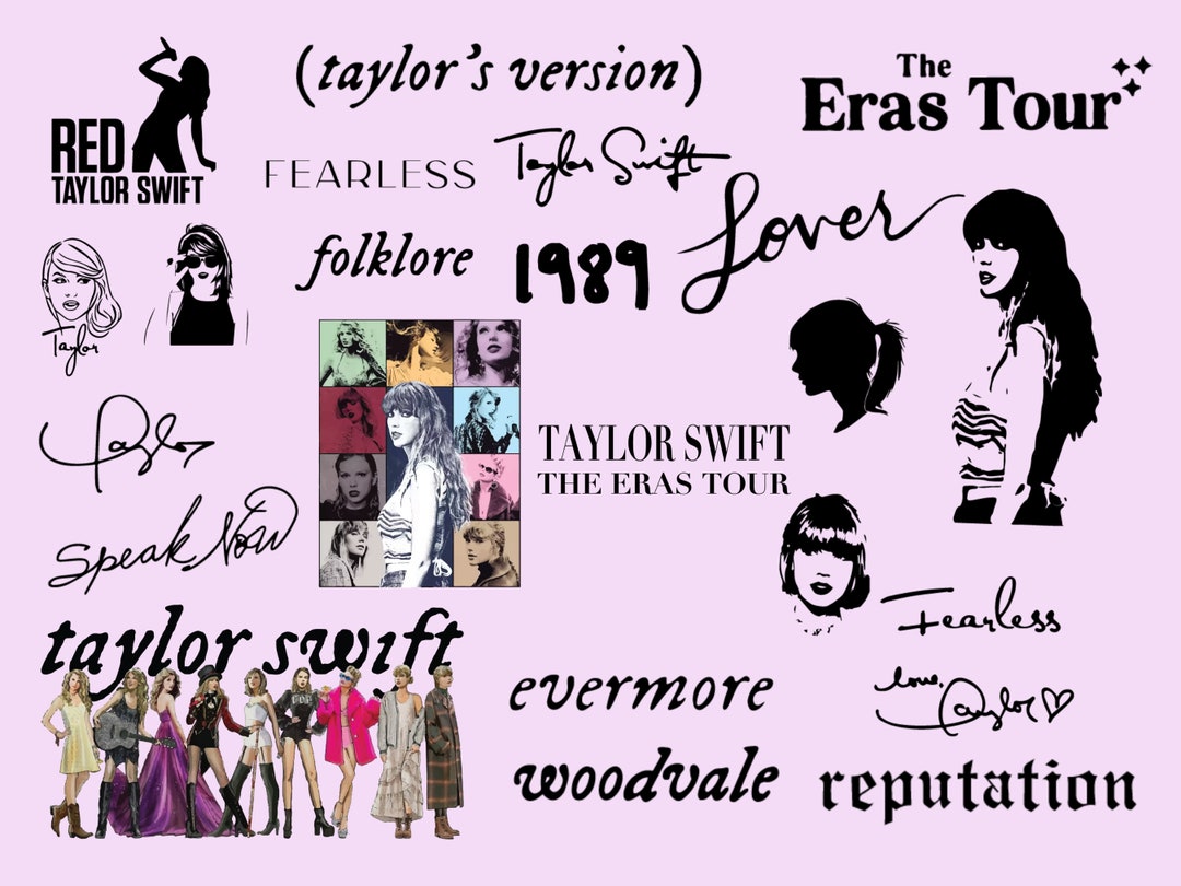 22 Taylor Swift SVG Bundle Set the Eras Tour Logo PNG JPG Cricut Cut