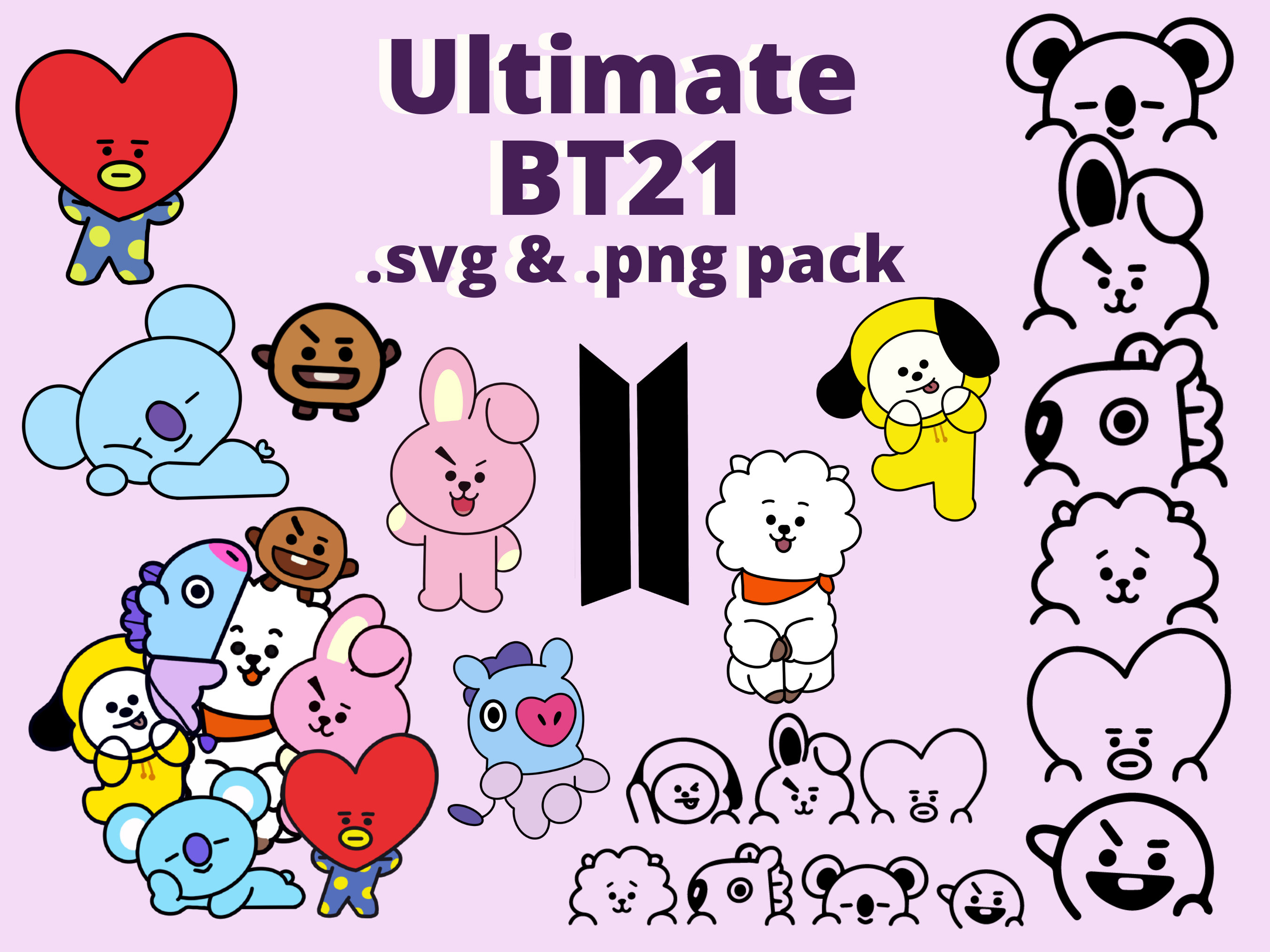 BTS SVG BT21 svg bts Army svg K-Pop svg Boyband BTS - Etsy España