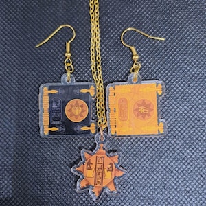 The Mummy - 1999 - Jewellery Set - Necklace - Earrings - Book of the Dead - Book of the Living - Key of Hamunaptra