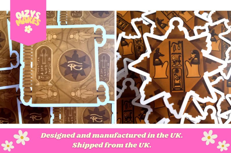 Lote de 2 - Libro de los Vivos - Llave de Hamunaptra - Vinilo Adhesivo - Calcomanía - Portátil - Botella de Agua - La Momia - 1999 imagen 1