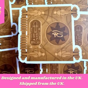 Lote de 2 - Libro de los Vivos - Llave de Hamunaptra - Vinilo Adhesivo - Calcomanía - Portátil - Botella de Agua - La Momia - 1999 imagen 2