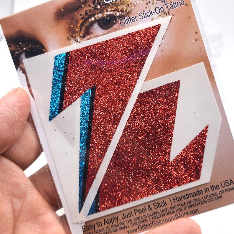 Ziggy Stardust David Bowie Face Bolt Tattoo Sticker Costume Etsy
