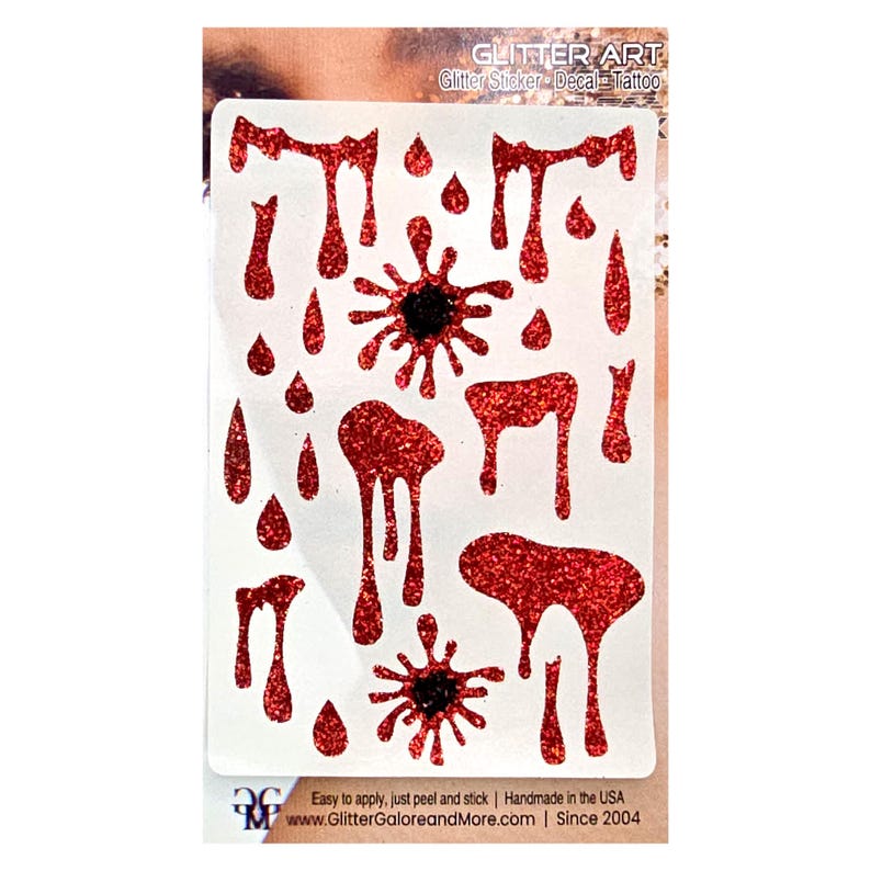 Blood Splat Sticker Blood Splatter Decal, Halloween Costume, Blood Drip Temporary Tattoo - Etsy