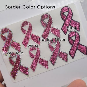 Awareness Ribbons Face Tattoo Stickers, Custom colors available image 2