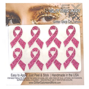 Awareness Ribbons Face Tattoo Stickers, Custom colors available image 7