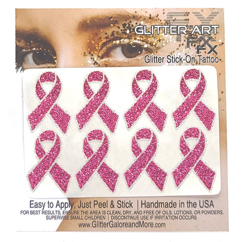 Awareness Ribbons Face Tattoo Stickers, Custom colors available image 7