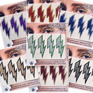 Lightning Bolts Temporary Tattoo Stickers for Face and Body