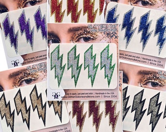 Lightning Bolts Temporary Tattoo Stickers for Face and Body