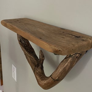 driftwood wall shelf