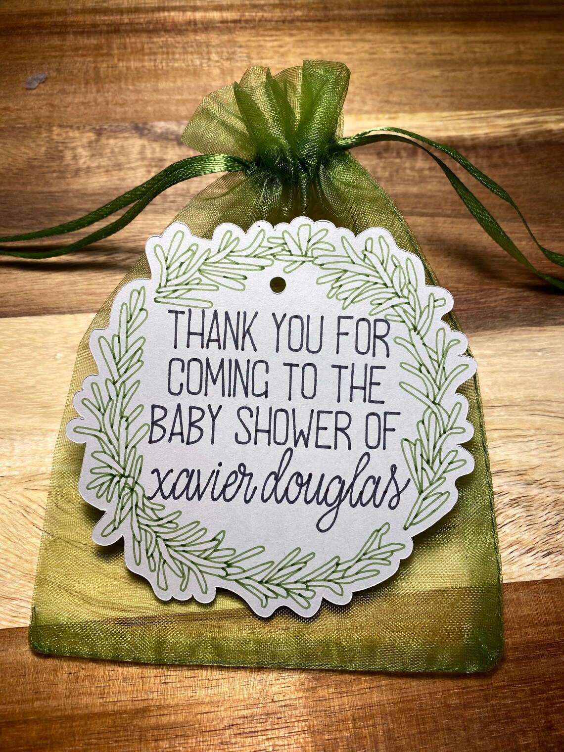 Baby Shower Party Favor Bag With Tag Tags Thank You For Etsy