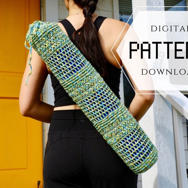 World of Stars Yoga Mat Bag Crochet Pattern | PDF Pattern | Digital Download | Fitness Mat Bag