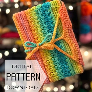 Starburst Book Sleeve Crochet Pattern, Kindle Cover, Book Protector Pattern, DIY Crochet Book Bag, Reading Sleeve, Tablet Sleeve or Cover