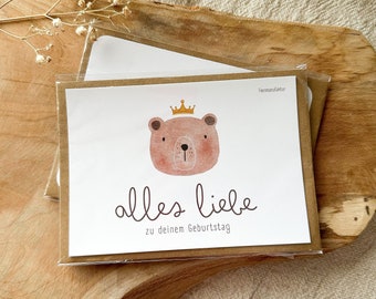 Postkarte "Alles Liebe zum Geburtstag" inkl. Umschlag (A6)