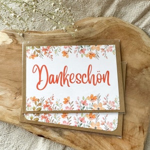 Ansichtkaart "Bedankt" inclusief envelop (A6)