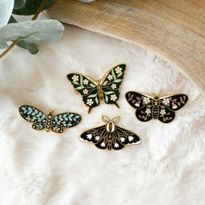 Schmetterling Pins als Anstecker in gold Buttons Motte Brosche Bild 8