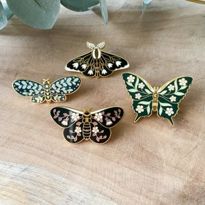 Schmetterling Pins als Anstecker in gold Buttons Motte Brosche Bild 2