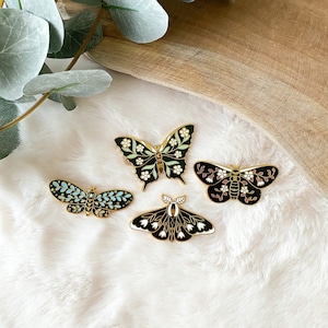 Schmetterling Pins als Anstecker in gold Buttons Motte Brosche Bild 9