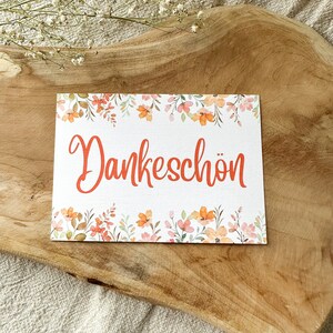 10 bis 500 Dankeskarten "Dankeschön" A6 auf Leinenstruktur - Motiv 5