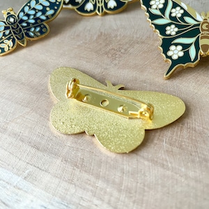 Schmetterling Pins als Anstecker in gold Buttons Motte Brosche Bild 7