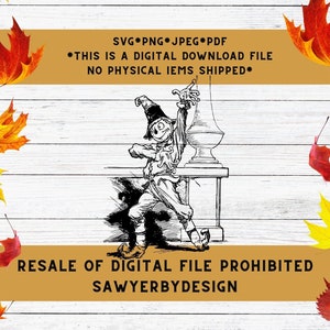 Scarecrow svg, Halloween Clipart, Fall PNG Thanksgiving Svg silhouette Autumn Svg digital Vector PNG cut file Scarecrow printable,