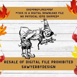Scarecrow svg, Halloween Clipart, Fall PNG Thanksgiving Svg silhouette Autumn Svg digital Vector PNG cut file Scarecrow printable,