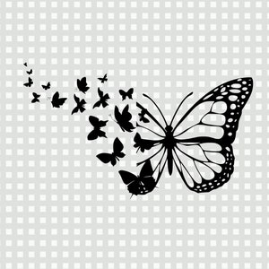 Schmetterling SVG - Schmetterling Schwarm Silhouette - Schmetterlinge geschnitten Datei - Digital Download - Cricut - Silhouette geschnitten Datei