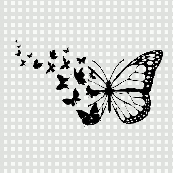 Butterfly SVG - Butterfly Swarm Silhouette - Butterflies Cut File - Digital Download - Cricut - Silhouette Cut File