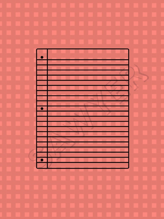 Lined Notebook Paper SVG PNG School Paper Svg Line Paper - Etsy