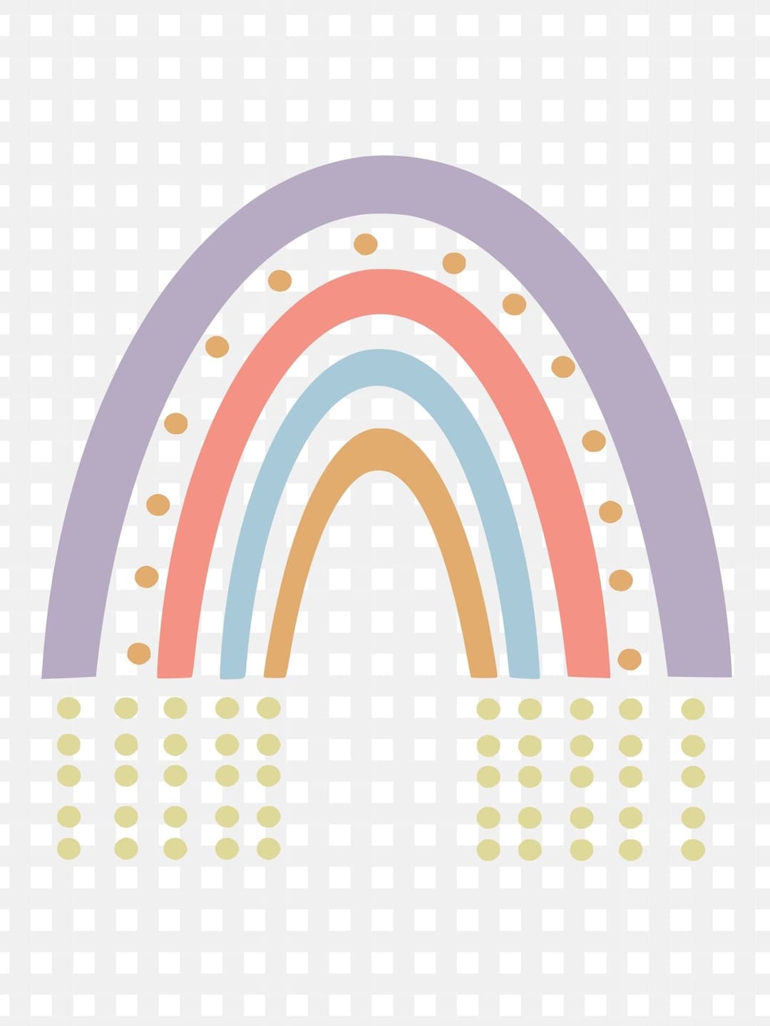 Boho Rainbow SVG - Soft Pastel Rainbow Clipart PNG - Hand Drawn Rainbow ...