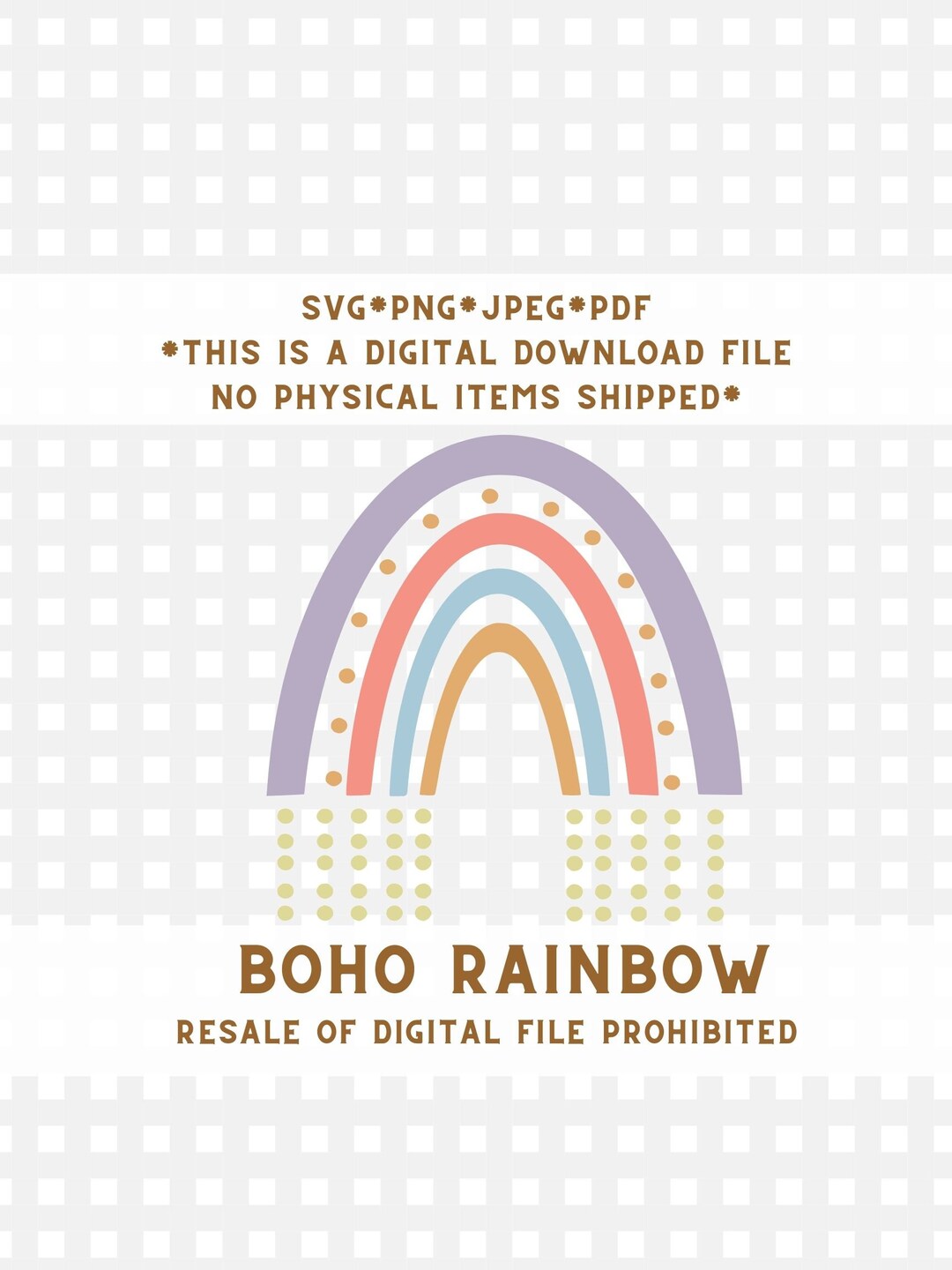 Boho Rainbow SVG – Pastel Nursery Clipart (digital Download) - Etsy