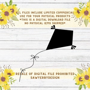 Kite SVG - Kite Silhouette - Kite Cut File - Digital Download - Cricut - Silhouette Cut File