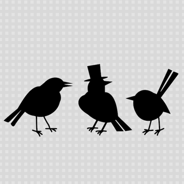 Bird SVG - Bird Silhouette - Bird Family Cut File - Digital Download - Cricut - Silhouette Cut File