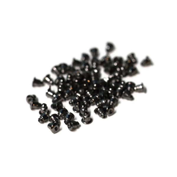 Gunmetal Ear Nuts, Earring Backs, 50 pieces, jewelry supplies, earring making supplies