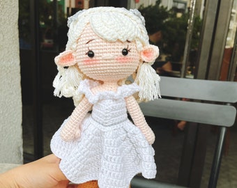 Snowflake Princess - Snow Princess, Ice Princess from Fairytale, Amigurumi Princess Dolls, Crochet Doll, Christmas Gift, Handmade Dolls