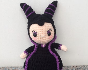 Maleficent Crochet - Maleficent Doll, Disney Angelina, Mistress of Evil, Crochet Toy, Sleeping Beauty, Handmade gift for girl
