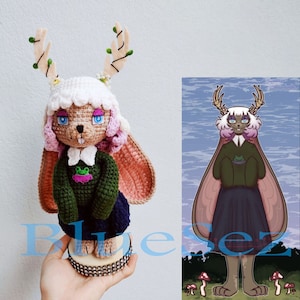 Benutzerdefinierte plüsch aus Zeichnung - Gehäkelte Puppe Auftragsarbeit, Benutzerdefinierte Stofftier, Zeichnung in Plüschtier, Anime Häkelpuppe