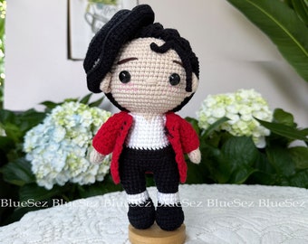 Michael Jackson Crochet Doll, King of Pop Amigurumi Crochet Doll, Michael Jackson Doll, Crochet Collectibles, Michael Doll, Collection Doll