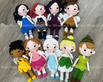 Tinker bell and Friends - Disney Fairies Crochet Doll, Iridessa Fairy, Amigurumi Dolls, Fairy Doll, Plush Toy, Gift for Daughter