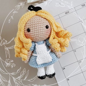 Alice in Wonderland Crochet Doll - Princess Alice Doll, Amigurumi Doll, Crochet Princess doll, handmade princess doll - Gift for Girls